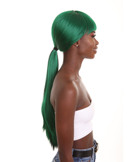 Double Entendre - Lace Split Dye Blow Out in Dark Green and Black - Adult Fashion Wig | Nunique