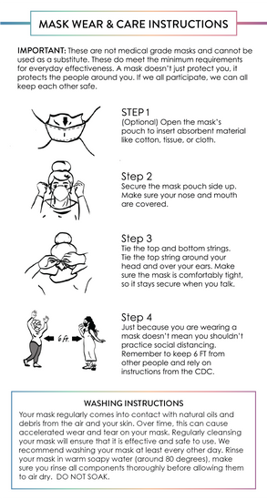 FREE 2-PACK WITH PURCHASE - Unisex Ultra Soft Interchangeable Filtered Breathable Washable Reusable Protective Masks | Color Aqua Blue - Bundled Pack Options