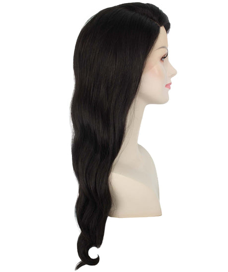 Delilah Nunique Adult Women's 27" Inch Long Length Wavy C-Part Lace Natural Black 40's Icon Beauty Wig, 100% Heat Resistant Fibers, Perfect for your Everyday Wear and Styling to your Expectations! -   Wig,  | NU