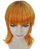 Nunique Adult Women's 17" Inch Long Length Halloween Cosplay Orange Pop Singer Mullet Wig, Synthetic Soft Fiber Hair, Perfect for your next Festival and Group Anime Party! -   Wig,  | NU