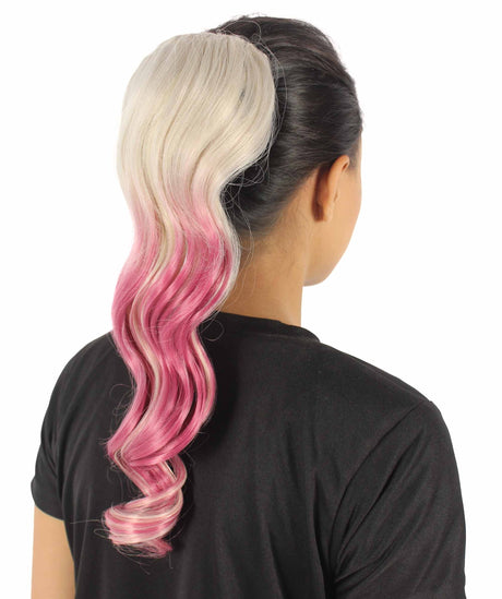 Blonde/Red Vibrant Ombre Ponytail Extension