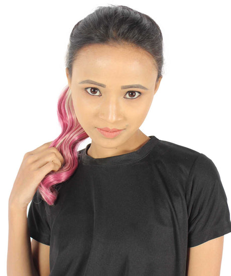 Blonde/Red Vibrant Ombre Ponytail Extension