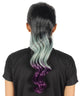 Black/Multi Color Vibrant Ombre Ponytail