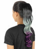 Black/Multi Color Vibrant Ombre Ponytail