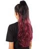 Black/Red Vibrant Ponytail Ombre Extension