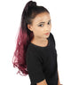 Black/Red Vibrant Ponytail Ombre Extension