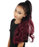 Black/Red Vibrant Ponytail Ombre Extension