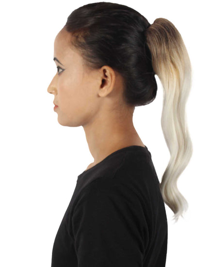 14" Inch Brown/Blonde Vibrant Ponytail Ombre Hair Extension